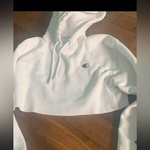 Champion crop sweater white